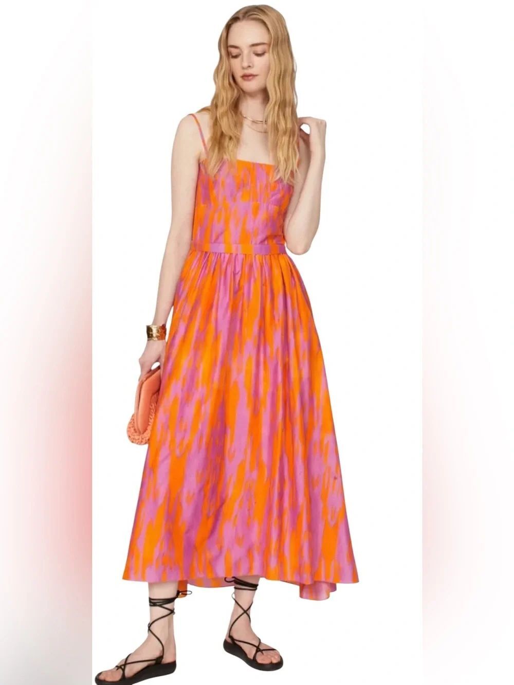 Maria Cher Targatal Midi Dress Size Large